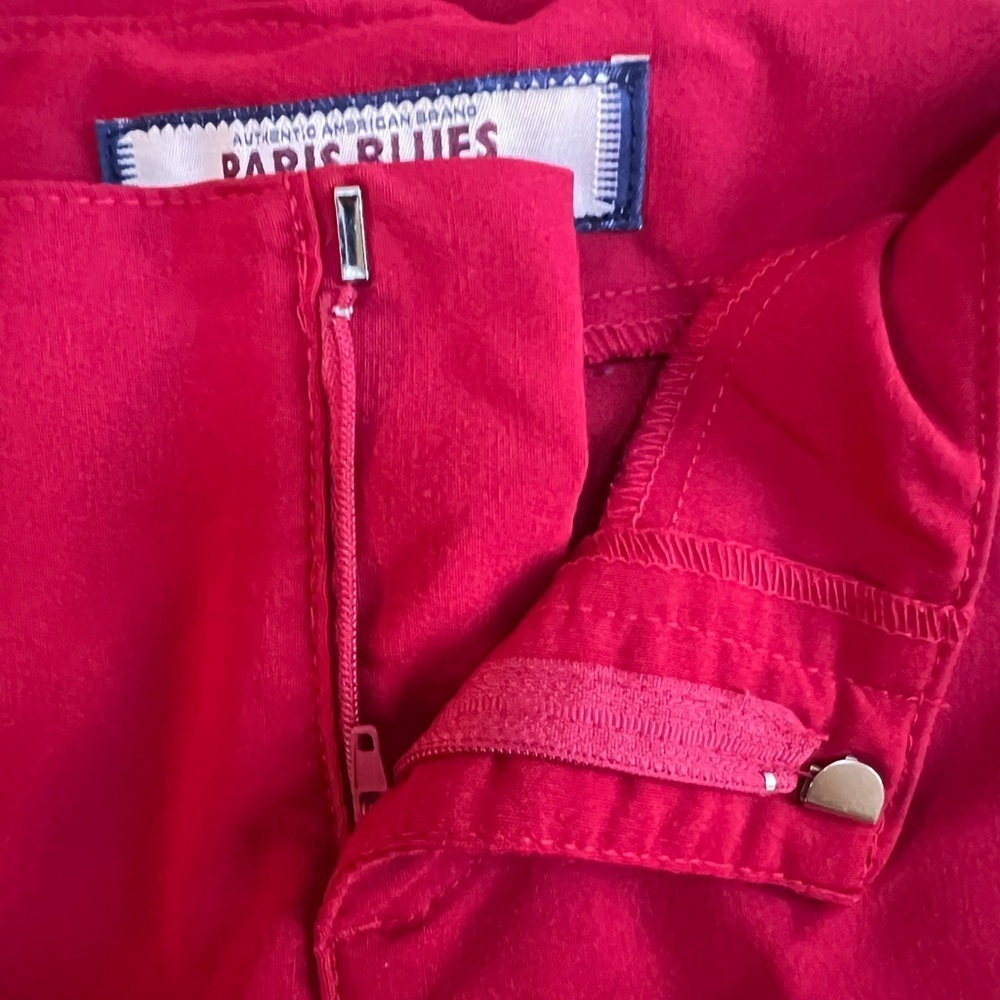 Paris Blues Vintage Y2K Red Low Rise Flare Pants Size 9 - Picture 5 of 7